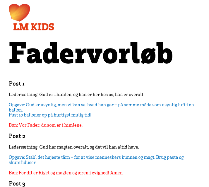 Fadervor løb